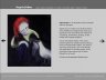 Artist website: use of neutral grey theme to enhance the art works