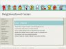 Demonstration: community centre showing a playful handdrawn banner 